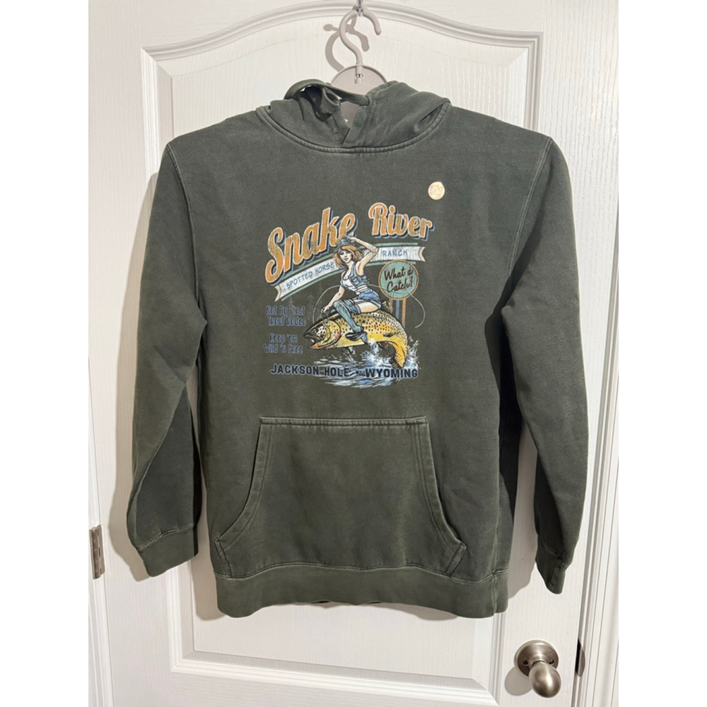 Men's Ouray Green Snake River Ranch Hoodie L